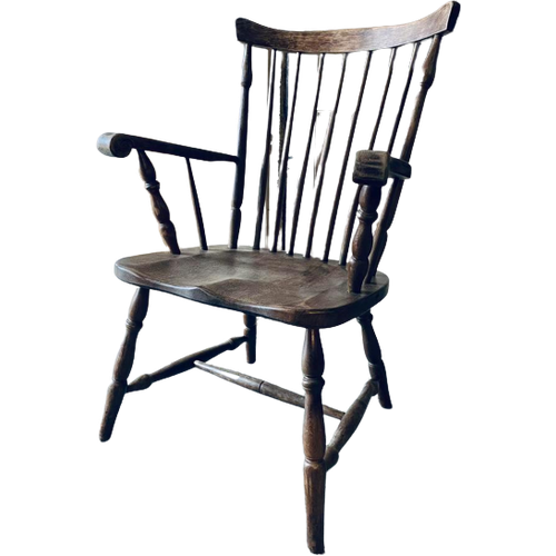 Antieke Windsor Chair. Spijlen Stoel. Iepenhout. Origineel.