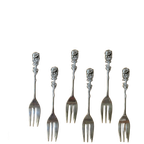 Set Of 6 Vintage Silver Plated Cake Forks thumbnail 1