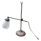 Tafellamp - Bureaulamp - Hengellamp - Koper, Messing, Glas thumbnail 1