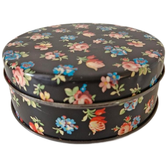 Vintage Blikje Bloemen Blik Voor Snoepjes 1