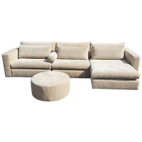 4x6 sofa – X2 Modulaire Hoekbank In Ecru Velours