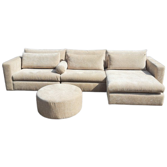 4x6 sofa – X2 Modulaire Hoekbank In Ecru Velours 1
