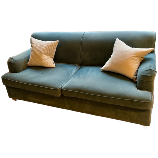 Orson Velvet Sofa Bed – Dark Green – Excellent Condition 1