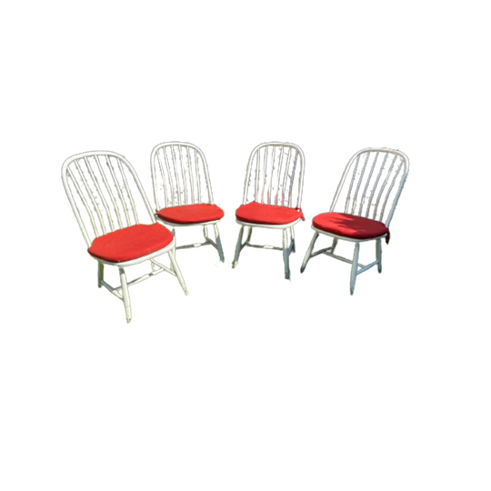 4 Akerblom Sweden Stoelen. Geweldige Vintage Spijlen Stoelen. Scando! 1