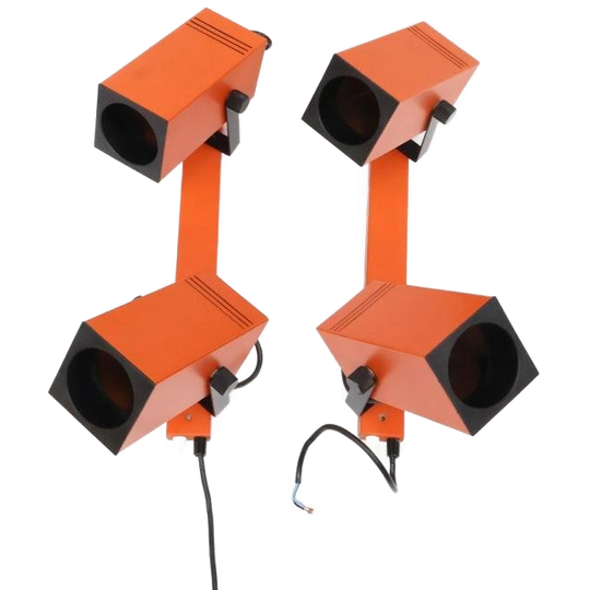 Vintage Wandlamp | Spots | Oranje | Kubistisch 1