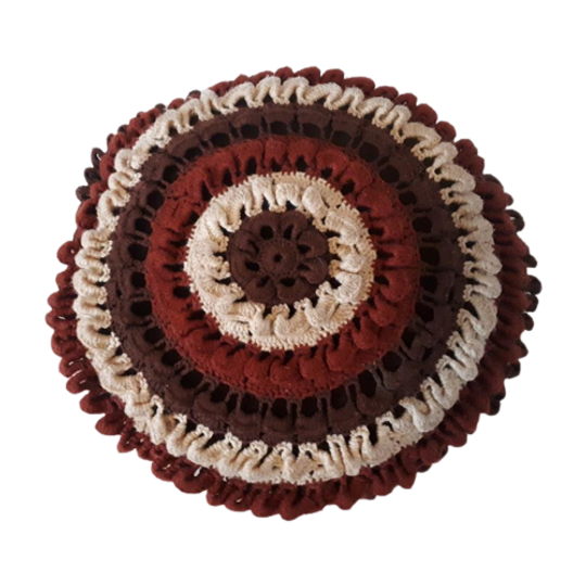 Vintage Kussen Wollen Kussen Rond Kussen Retro Kussen 1