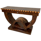 Art Deco Stijl Consoletafel Met Verschillende Soorten Ingelegd Hout thumbnail 1