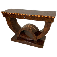 Art Deco Stijl Consoletafel Met Verschillende Soorten Ingelegd Hout