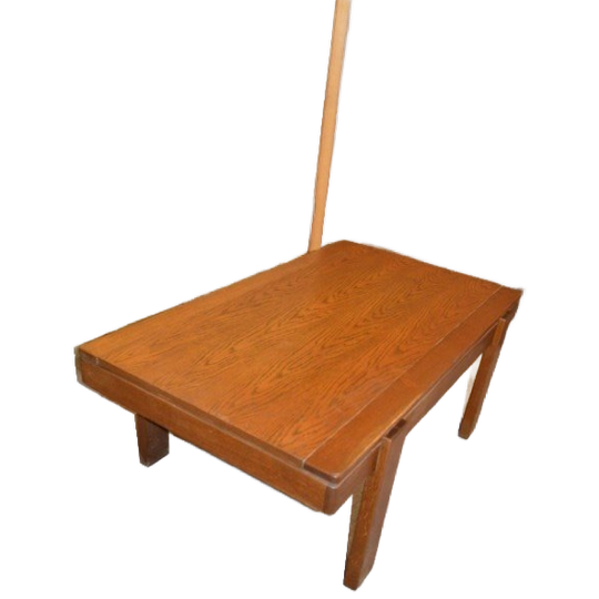 Vintage Massief Eiken Salontafel Met Warm Karakter 1