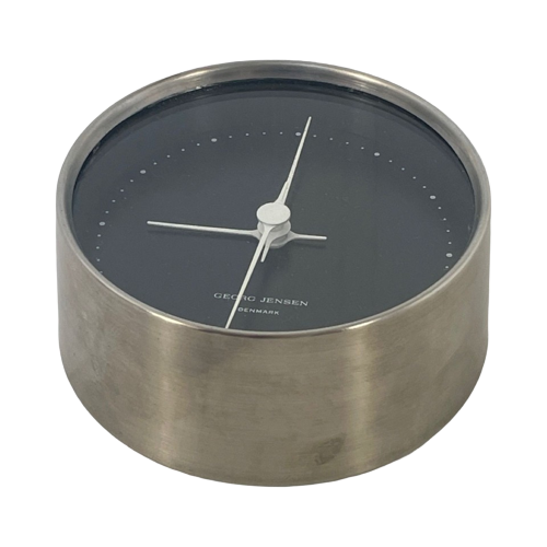 Henning Koppel For Georg Jensen - Wall Mounted Clock - Working On Battery - Stainless Steel - Ø10Cm