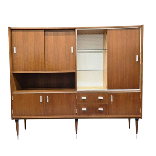 Vintage Xl Houten Kast / Midboard / Wandmeubel 1