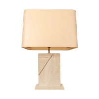 Mid Century Travertin Table Lamp