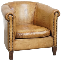 Tijdloze En Stijlvolle Schapenleren Clubfauteuil Met Prachtige Kleuren En Goed Zitcomfort