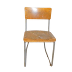 Retro Vintage Stoel Industrieel Gispen Stijl Eetkamerstoel thumbnail 1