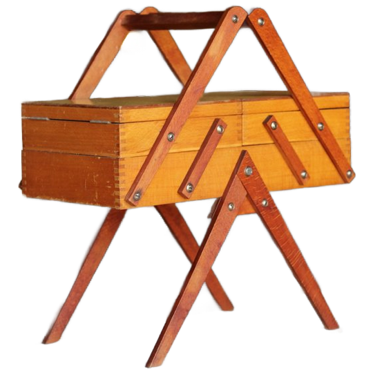 Vintage Licht Houten Werktafel 1