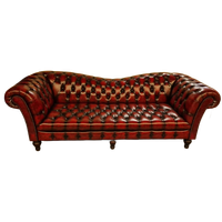 Chesterfield Bank 3,5-zits – Butterfly Antiek Rood