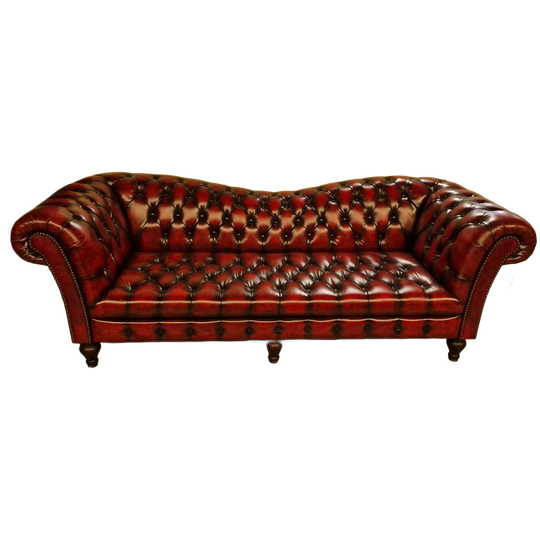 Chesterfield Bank 3,5-zits – Butterfly Antiek Rood 1