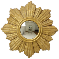 Gouden Zonnespiegel Gips Sunburst Spiegel Convex 48Cm