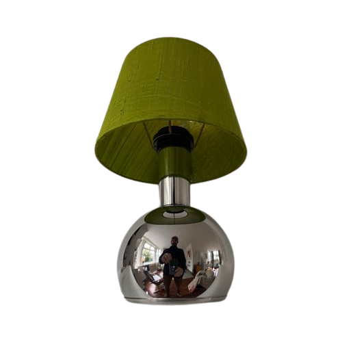 Vintage Chromen Tafellamp. Unieke Lamp. Jaren 60 Chromen Lampje. Uniek Item!