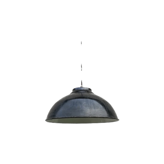 Zeer Grote Emaille Hanglamp Zwart 1