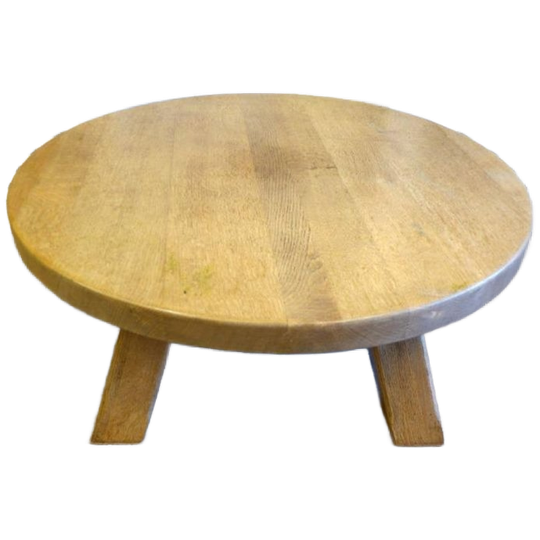 Prachtige Eiken Brutalist Salontafel 1