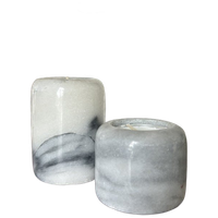 Waxinelichthouders Grey Marmer Vintage