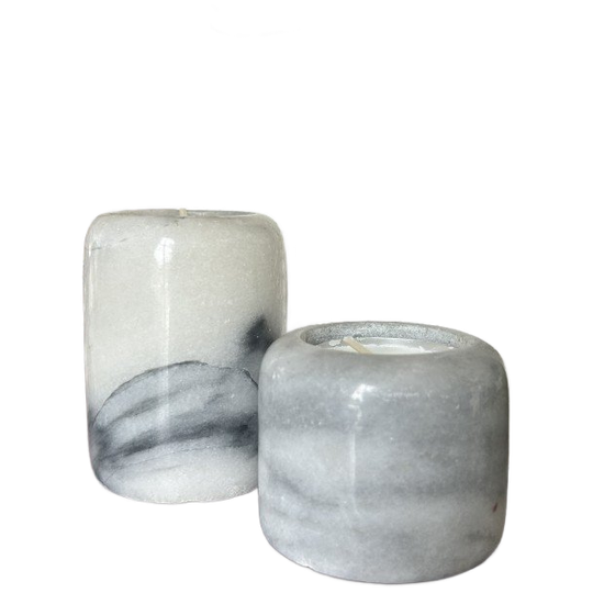 Waxinelichthouders Grey Marmer Vintage 1
