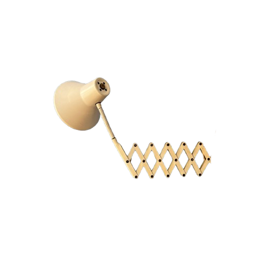 Mid Century Hala Witte Schaarlamp - Beige Wandlamp 1