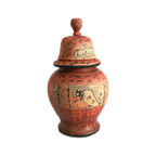 Vintage Houten Pot Met Deksel, Zuid Amerikaans thumbnail 1