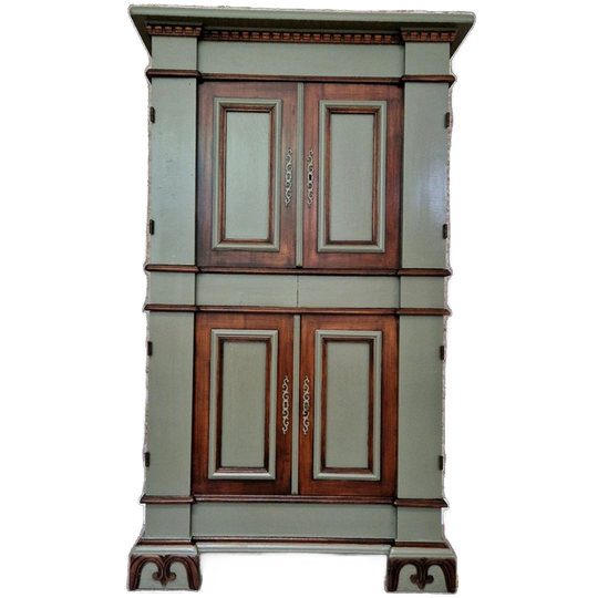 Klassieke Europese Stijl Handbeschilderde Kast, Vintage Buffetkast 1