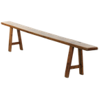 Tijdloze Franse Brocante Halbank/ Bankje Voor Aan De Eettafel Met Een Geweldige Uitstraling thumbnail 1