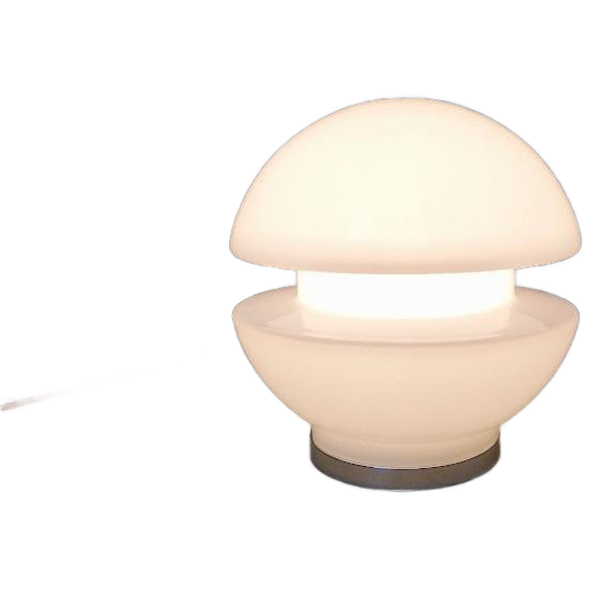 Space Age Tafellamp In Witte Opaline, 1970 1