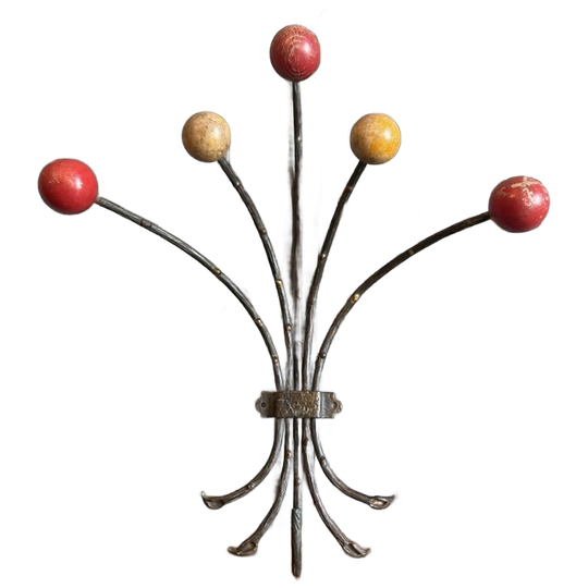 Wandkapstok Met Houten Bollen Frans 1