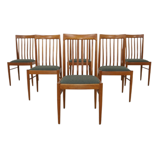 6X Vintage Eetkamerstoel Teak Bramin, 1970S Deens 1