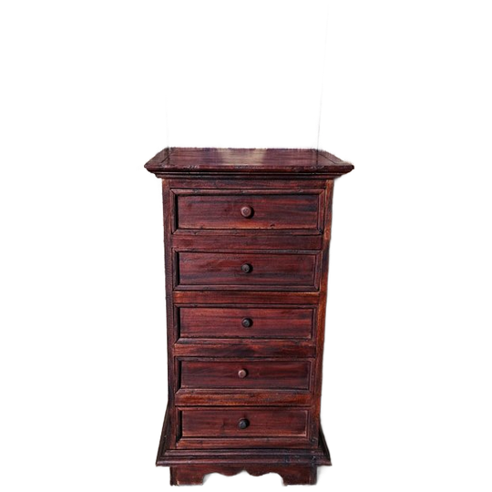 Teakhouten Ladekast, Nachtkastjes, Bijzettafel Afm. 40x38m En 76cm Hoog. 1