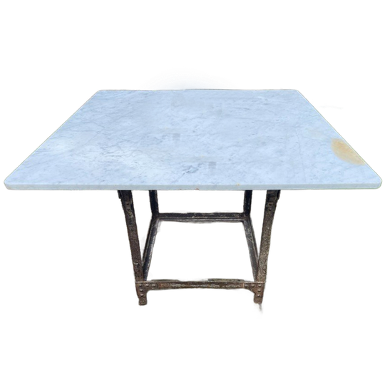 Grote Tuintafel Eettafel Met Marmer Iets Hoger Model Frans 1