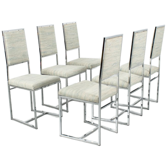 Set Van 6 Chromen Stoelen 1