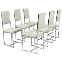 Set Van 6 Chromen Stoelen