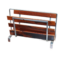 Vintage Lectuurbak Hout Chrome