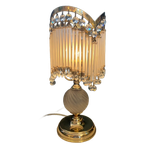 2 Beschikbaar ! Vintage Murano Staafjes Tafellampen Kristal Art Deco Stijl thumbnail 1