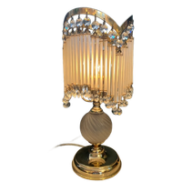 2 Beschikbaar ! Vintage Murano Staafjes Tafellampen Kristal Art Deco Stijl