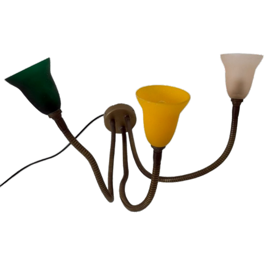 Rob Nollet - Deja Vu Nijmegen - Wall Mounted Lamp - Goosneck (triple) - Glass Shades, Dutch Design 1
