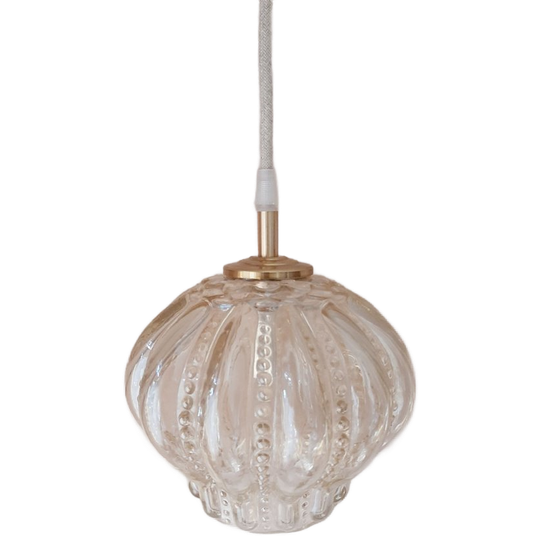 Vintage Bubble Hanglamp | Vintage Bol Amberkleur Jaren 60 1