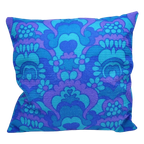 Vintage Kussen Blauw 45/45Cm thumbnail 1