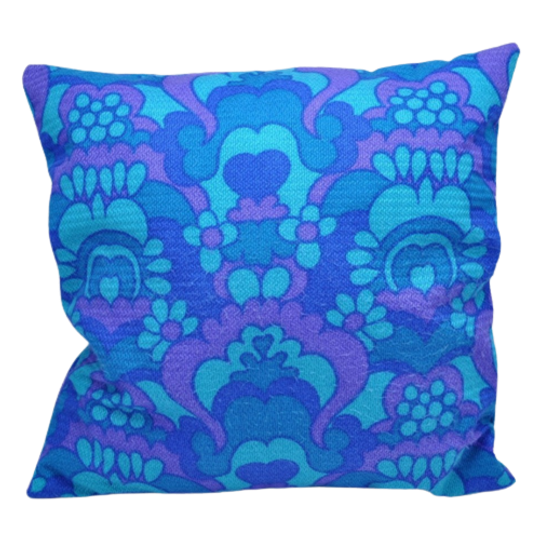 Vintage Kussen Blauw 45/45cm 1
