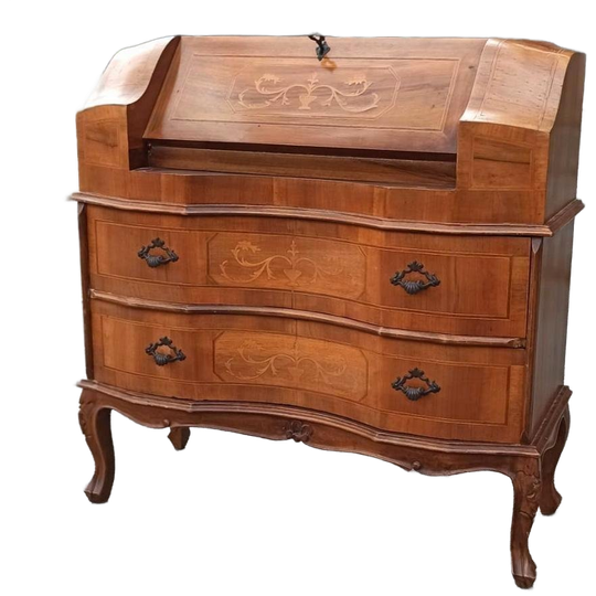 Vintage Klasieke Secrataire Ladekast Kast 1