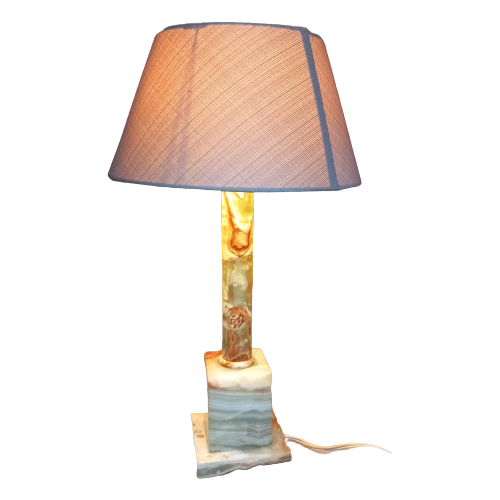 Klassieke Franse Lamp, Marmer/Onyx, Empire Stijl.