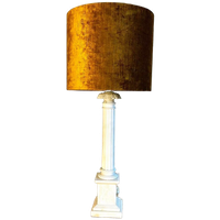 Italiaanse Marmer Zuil Lamp Vintage