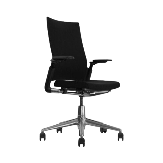 Refurbished Ahrend 2020 Zwart Chroom Onderstel Zonder Lendesteun Bureaustoel 1