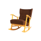 Sculptural Rocking Chair By Elias Svedberg For Nordiska Kompaniet 1950’s thumbnail 1